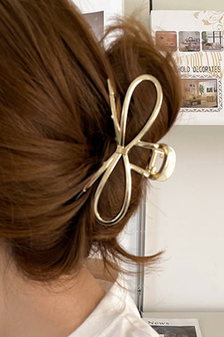 Gold Bowknot Shape Claw Clip