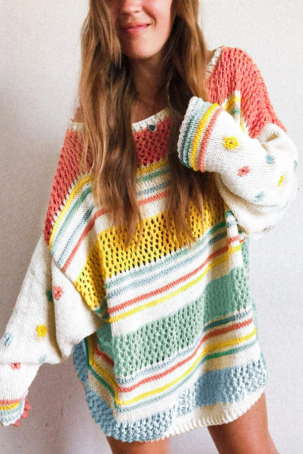 Multicolor Sleeve Sweater