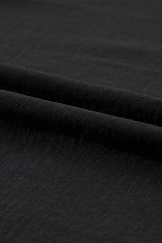 Black Ruffled Short Sleeve Plus Size Top