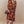 Orange Floral Print Faux Wrap Belted Dress