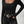Black Scoop Neck Seam Detail Long Sleeve Bodysuit