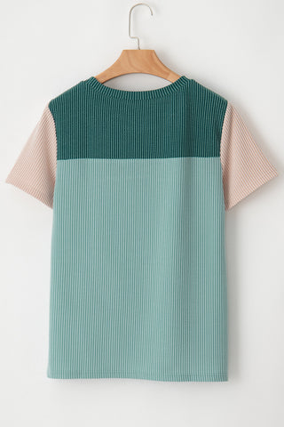 Skobeloff Rib Textured Colorblock T Shirt